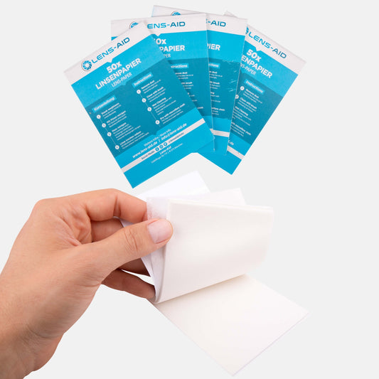 Linsenpapier zur Objektivreinigung - 200 Blatt reißfeste Reinigungstücher