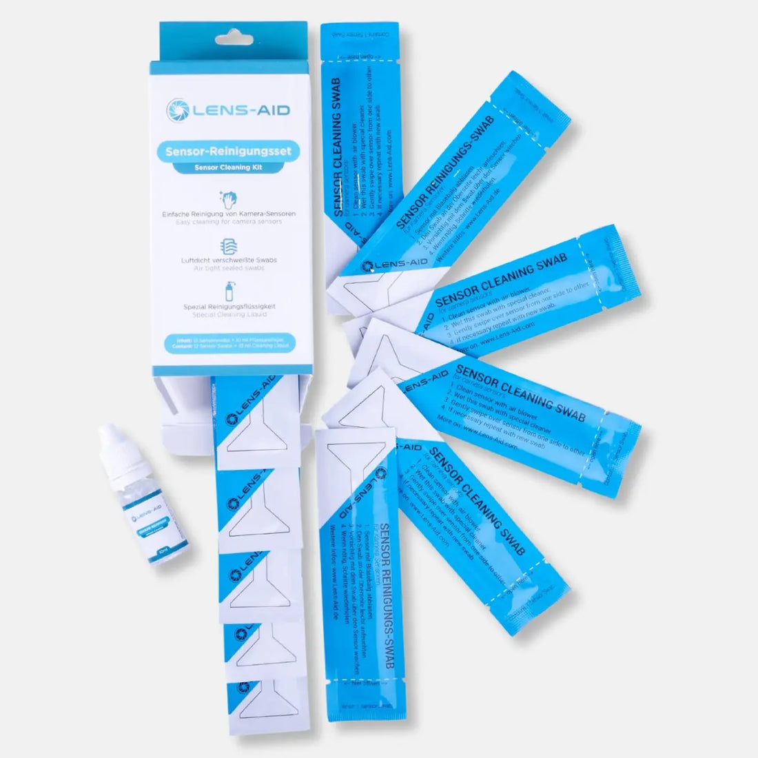 Sensor Reinigungsset mit Swabs und Flüssig-Reiniger - Kamera & Foto > Kamerazubehör > Kamerareinigung >