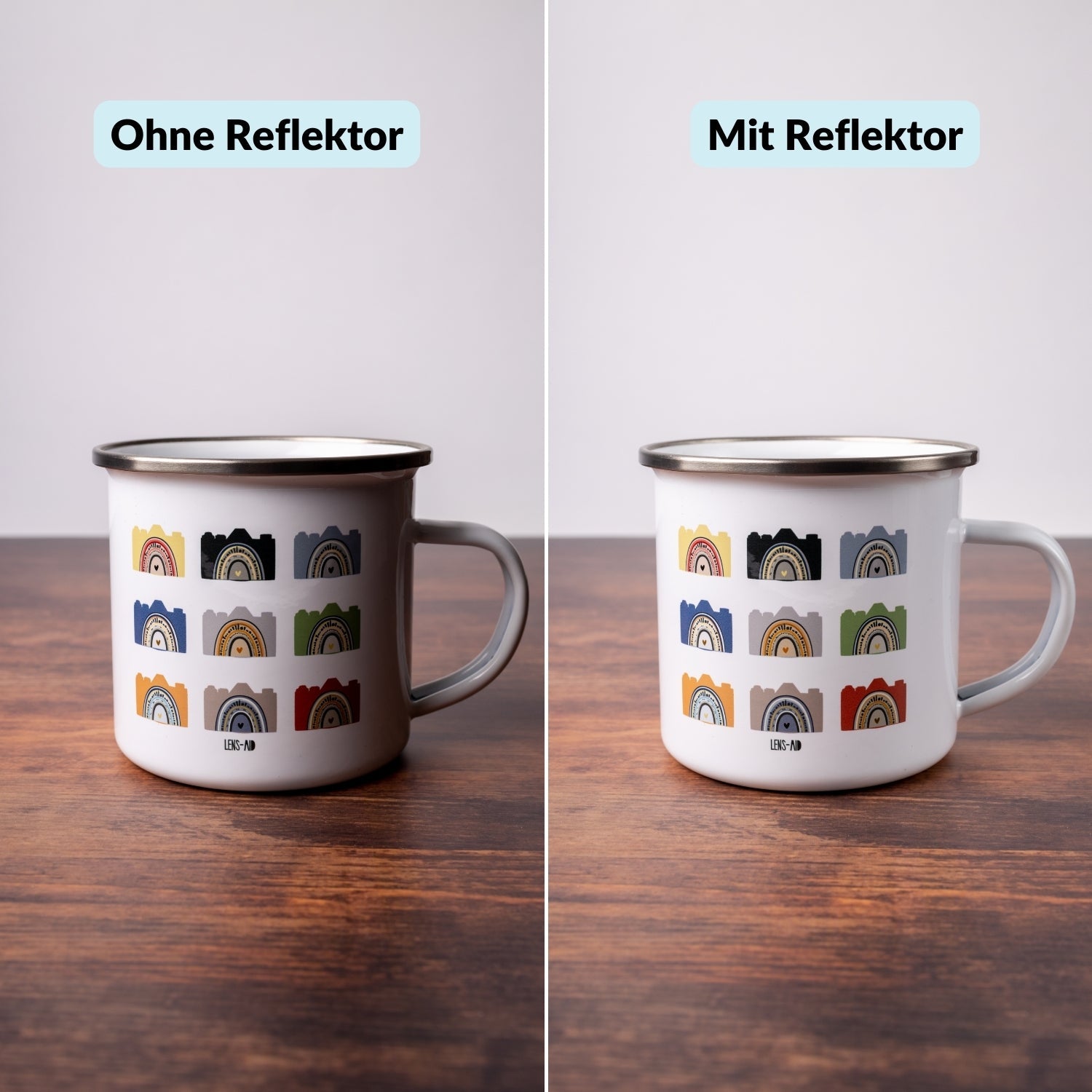 2-in-1 Faltreflektor (60x90cm) mit Tasche fürs Fotostudio & Outdoor - Kamera & Foto > Fotostudio-Ausrüstung >