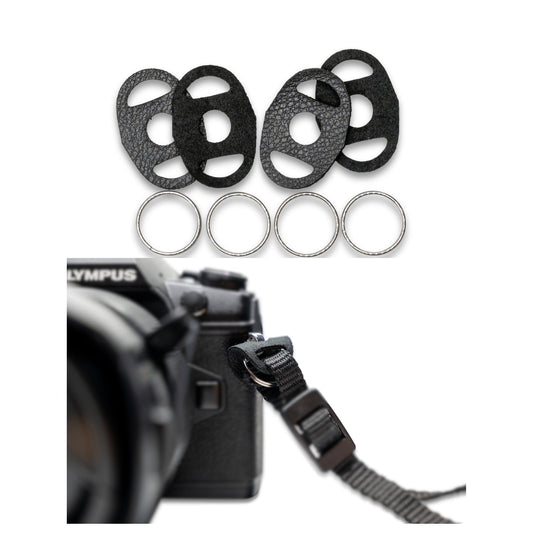 2 Paar Gurt-Verbindungsringe (rund) mit Kratzschutz