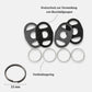 2 Paar Gurt-Verbindungsringe (rund) mit Kratzschutz