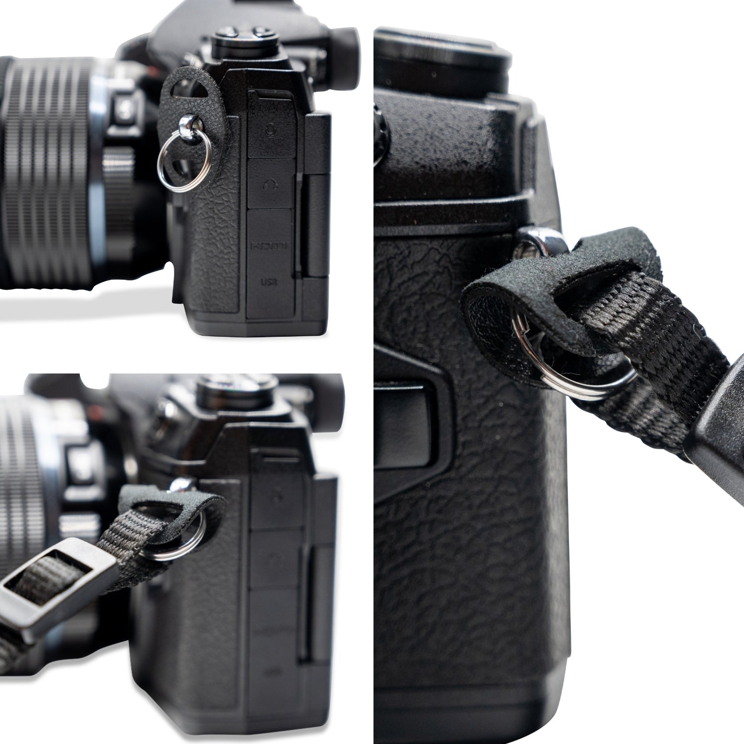 2 Paar Gurt-Verbindungsringe (rund) mit Kratzschutz