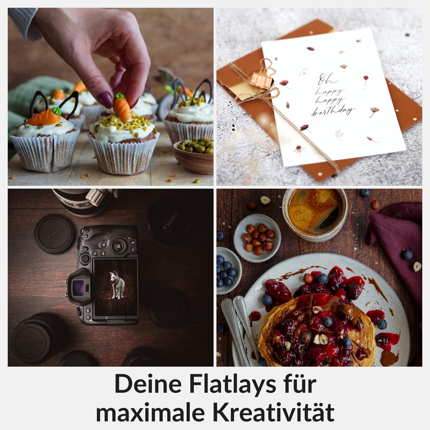 Flatlay-Fotohintergrund für Foodfotografie & Studio - HOLZ