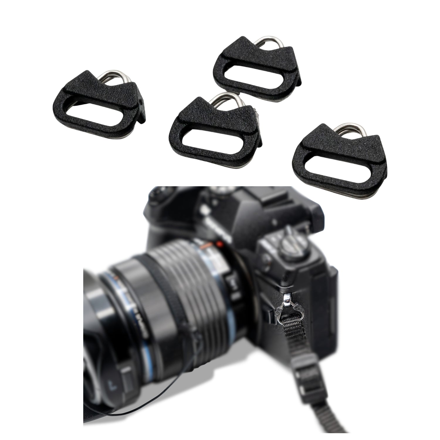 4er Set Verbindungsringe (dreieckig) für Gurte und Schlaufen