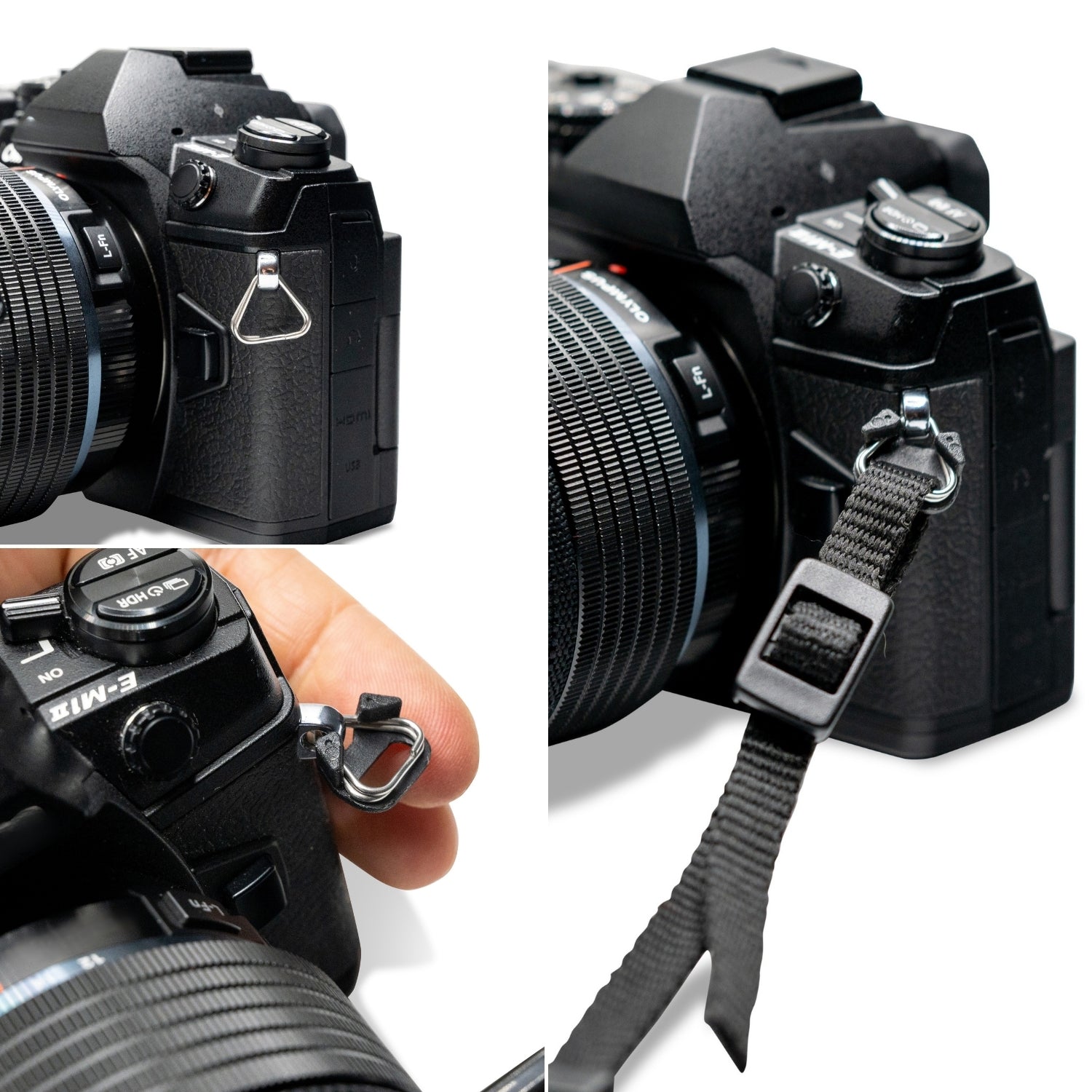 4er Set Verbindungsringe (dreieckig) für Gurte und Schlaufen