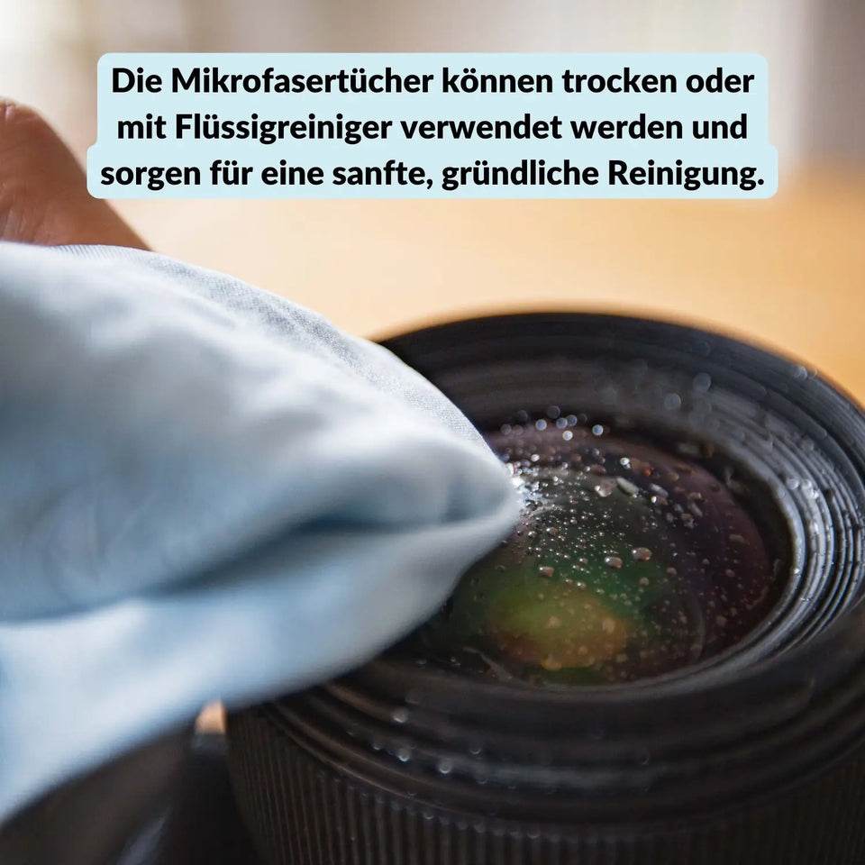 Microvezel reinigingsdoekjes, 5 stuks met opbergtas - Camera & Foto > Camera-accessoires Camerareiniging