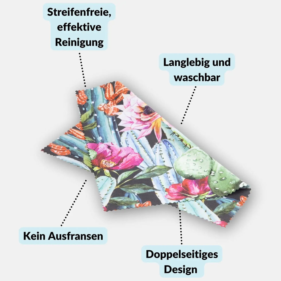 5er-Set Mikrofasertücher verschiedene Motive – fusselfrei & waschbar - Kamera Foto > Kamerazubehör Kamerareinigung