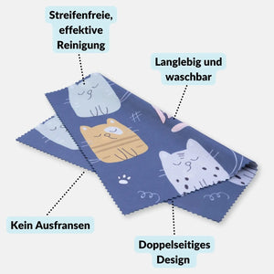 5er-Set Mikrofasertücher verschiedene Motive – fusselfrei & waschbar - Kamera Foto > Kamerazubehör Kamerareinigung