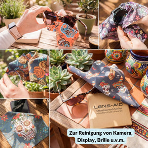5er-Set Mikrofasertücher verschiedene Motive – fusselfrei & waschbar - Kamera Foto > Kamerazubehör Kamerareinigung
