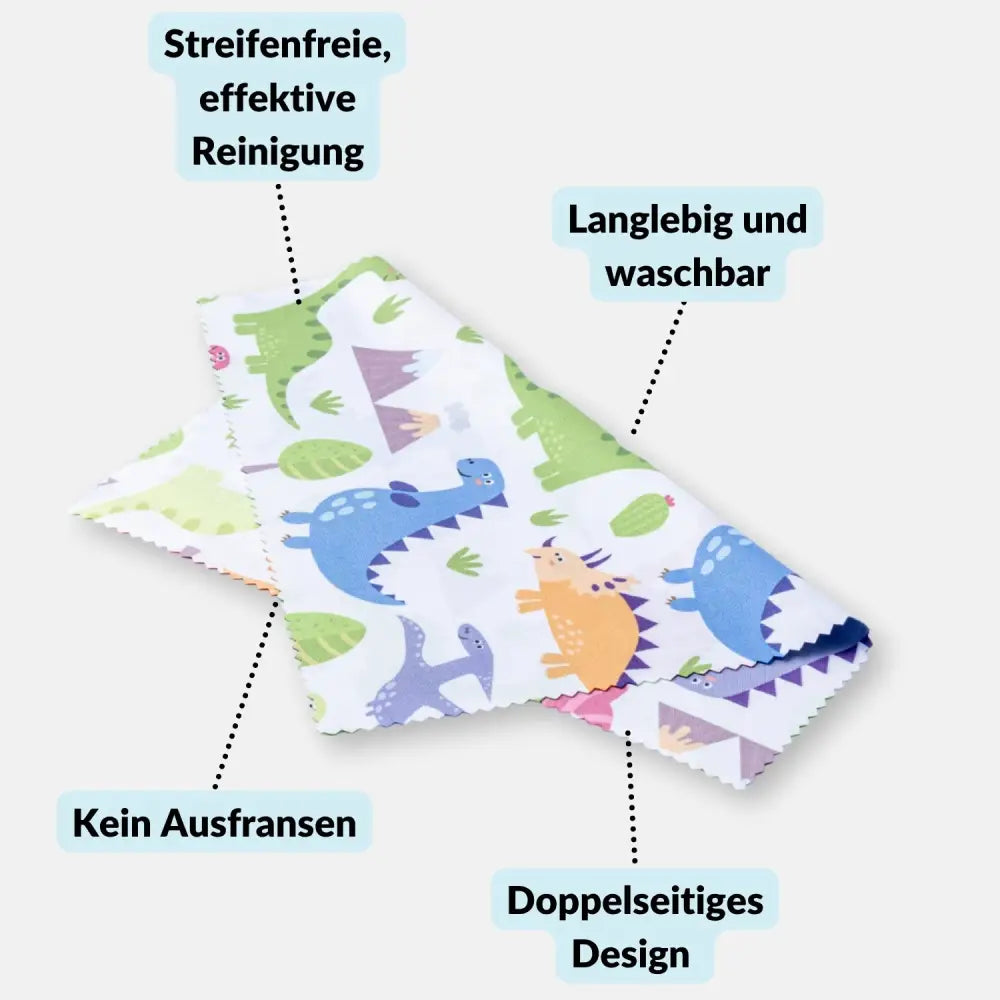 5er-Set Mikrofasertücher verschiedene Motive – fusselfrei & waschbar - Kamera & Foto > Kamerazubehör > Kamerareinigung