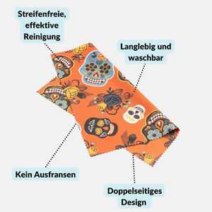 5er-Set Mikrofasertücher verschiedene Motive – fusselfrei & waschbar - Los Muertos - Kamera Foto > Kamerazubehör