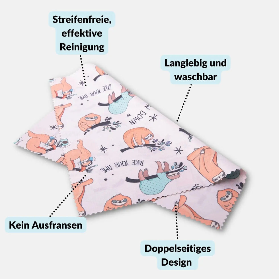 5er-Set Mikrofasertücher verschiedene Motive – fusselfrei & waschbar - Kamera Foto > Kamerazubehör Kamerareinigung