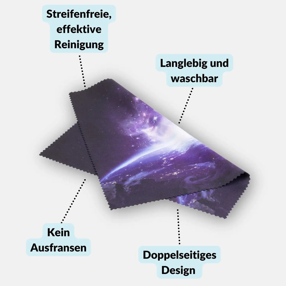 5er-Set Mikrofasertücher verschiedene Motive – fusselfrei & waschbar - Kamera Foto > Kamerazubehör Kamerareinigung