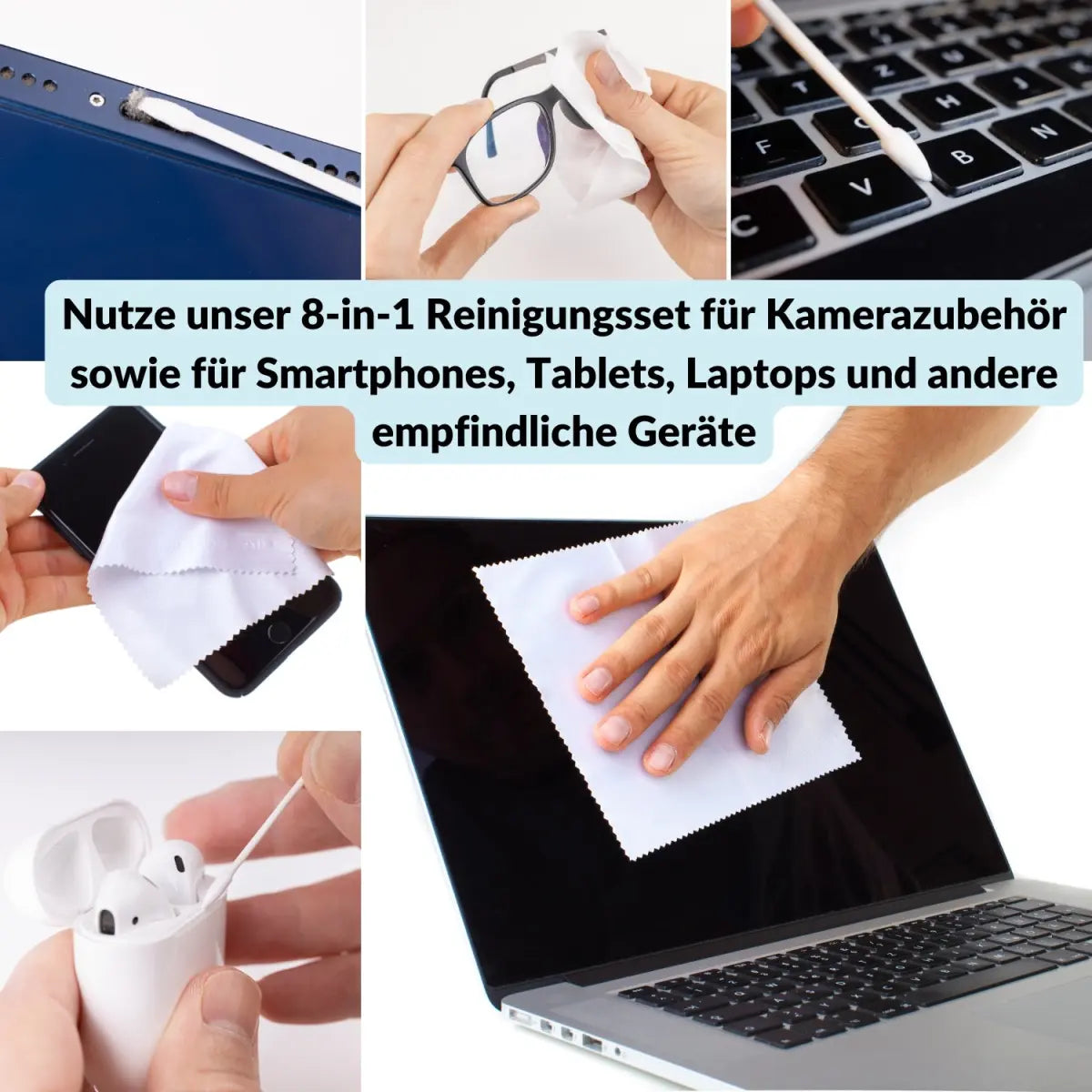 8-in-1 Reinigungsset für Kamera und Objektive - Kamera & Foto > Kamerazubehör > Kamerareinigung > Reinigungssets