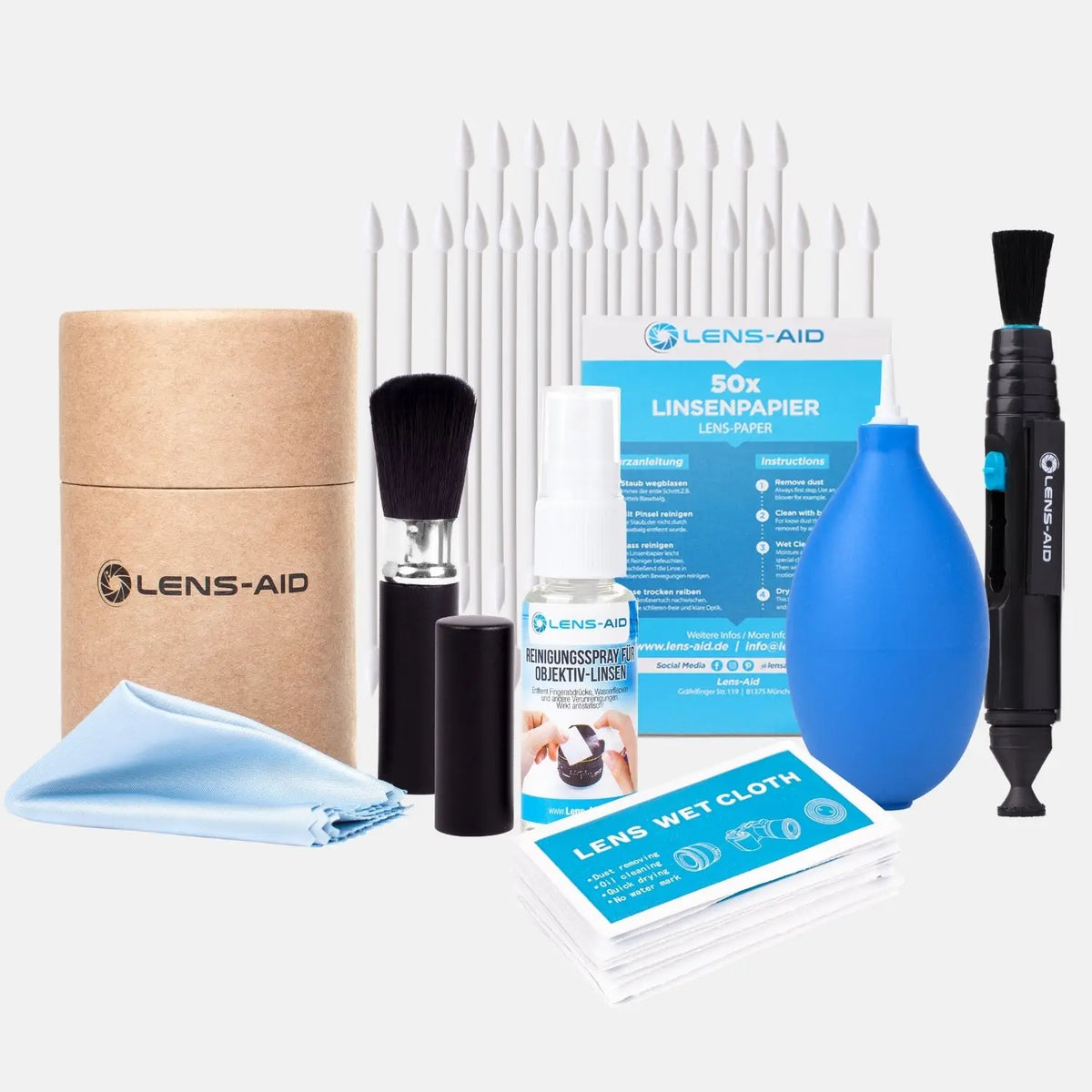 Kamera Reinigungsset 8-in-1 für Gehäuse & Objektiv