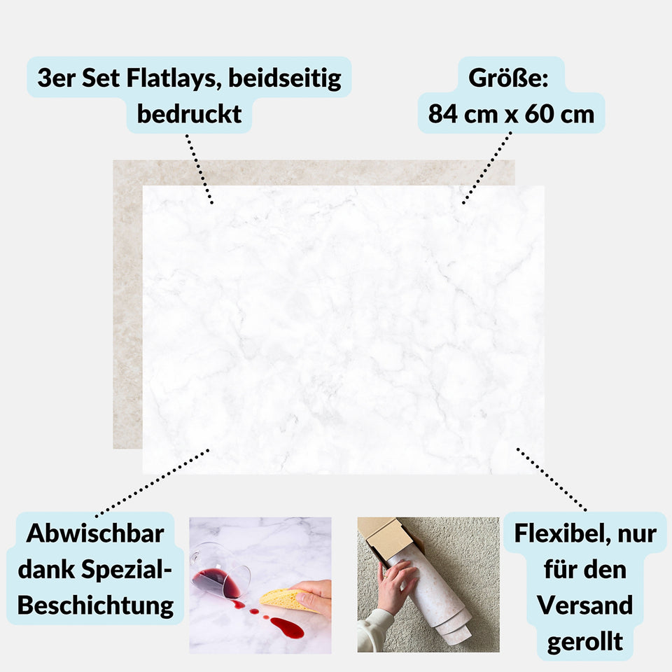 Flatlay Hintergrund 3er-Set für Einsteiger