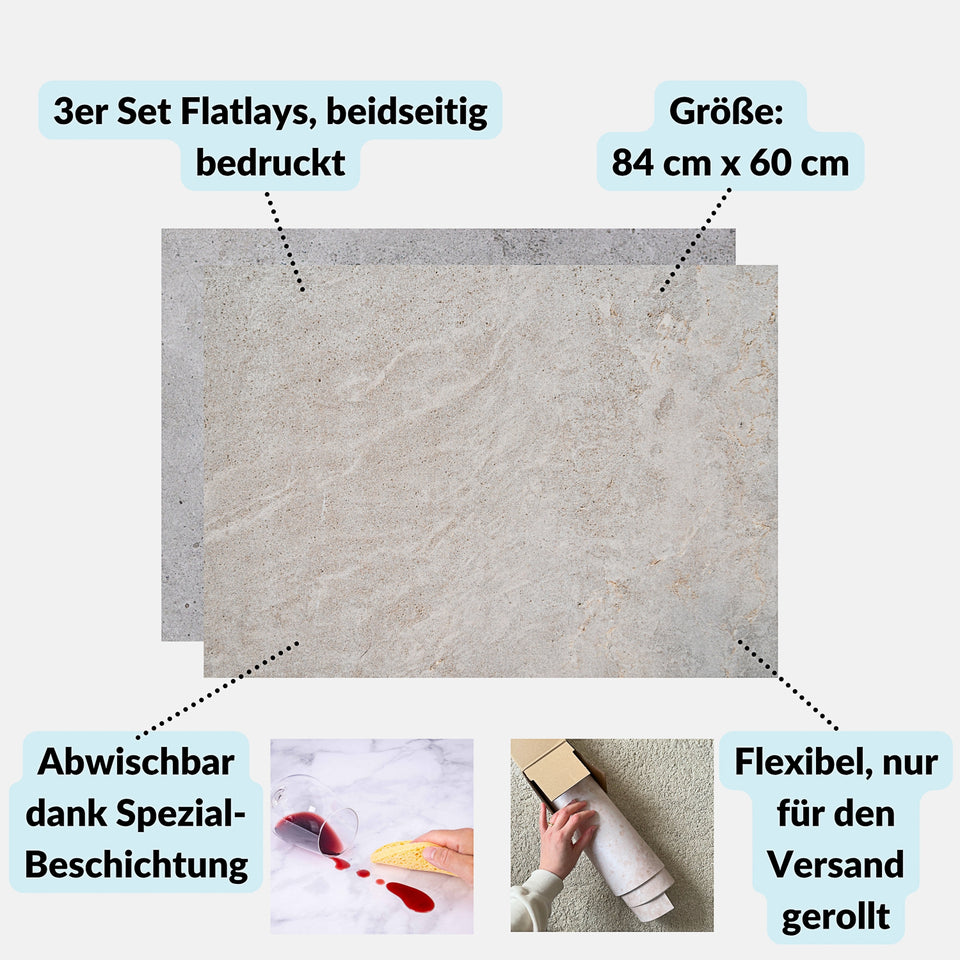 Flatlay Hintergrund 3er-Set für Einsteiger