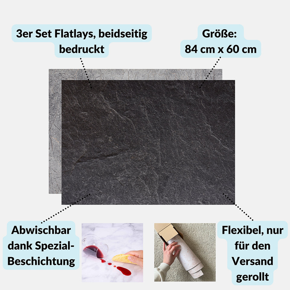 Flatlay Hintergrund 3er-Set für Einsteiger