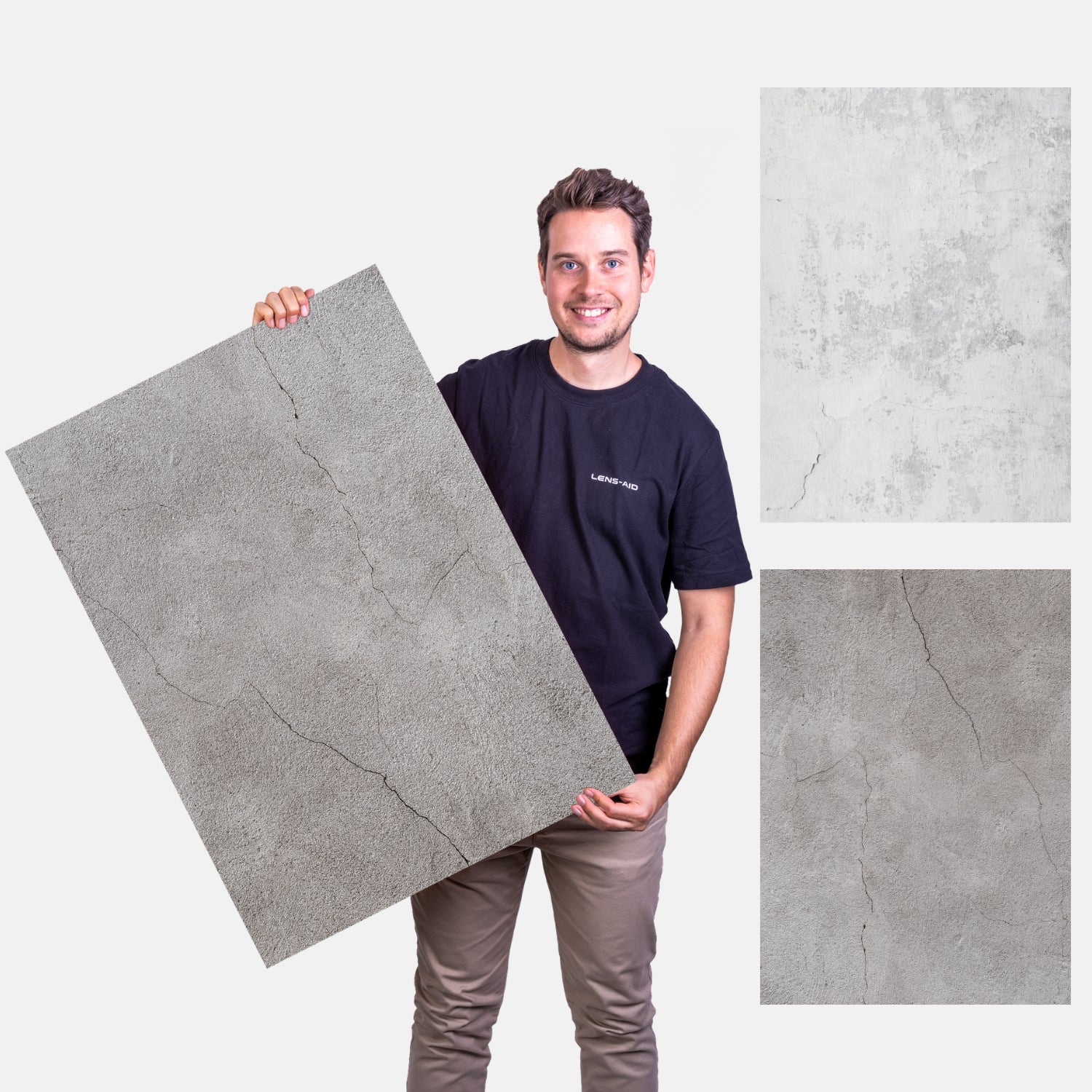 Flatlay Hintergrund 84 × 60 cm doppelseitig – Steinoptik - Stein 150 - Kamera & Foto > Fotostudio-Ausrüstung >