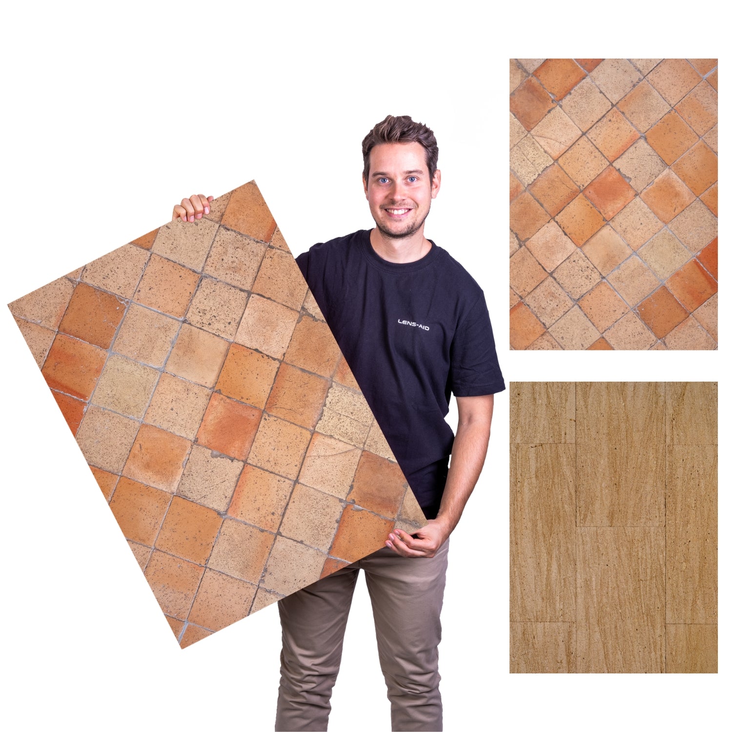 Flatlay Hintergrund 84 × 60 cm doppelseitig – Steinoptik - Stein 154 - Kamera & Foto > Fotostudio-Ausrüstung >