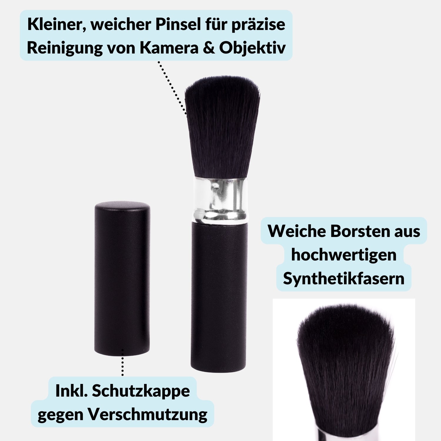 Reinigungspinsel mit weichen Borsten