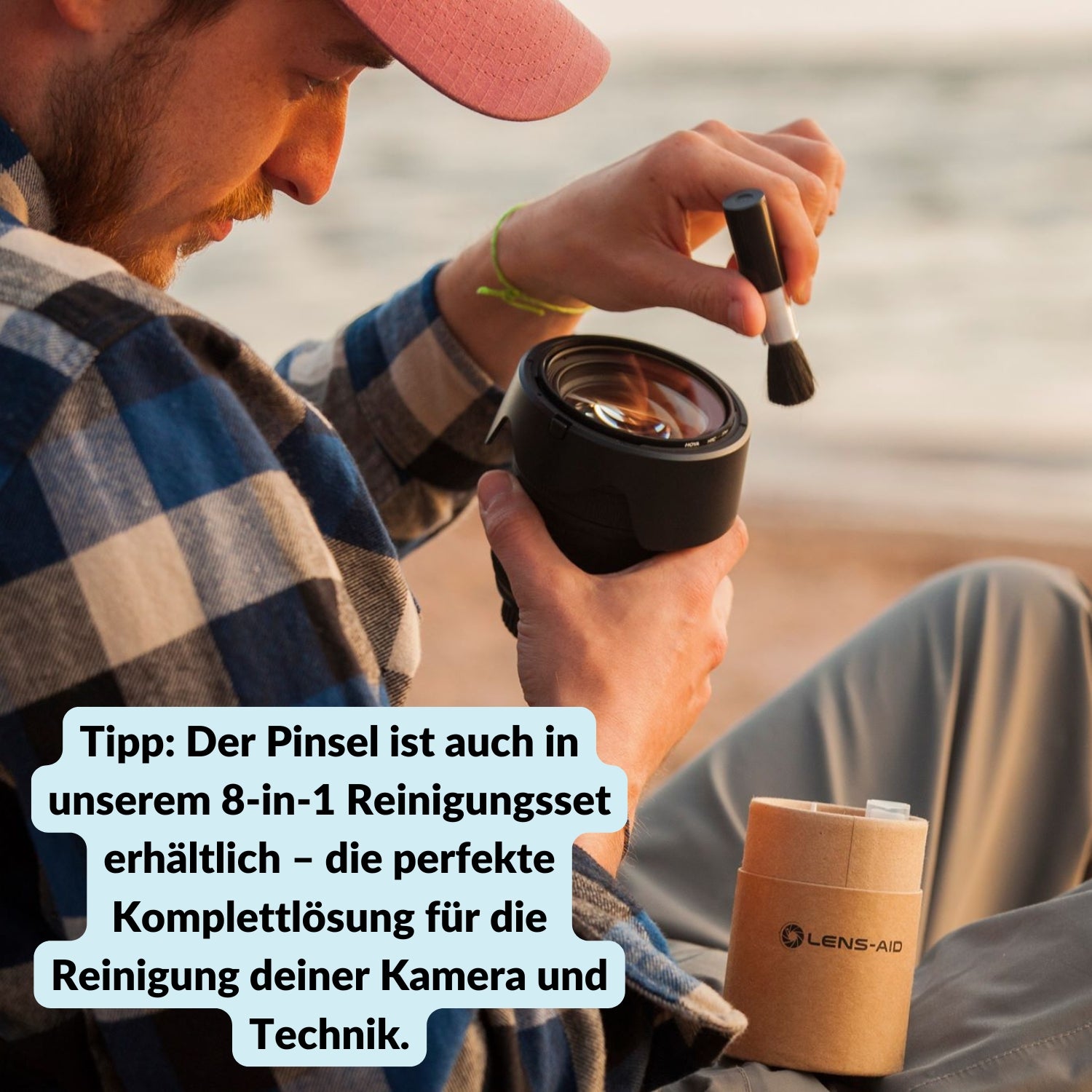 Reinigungspinsel mit weichen Borsten