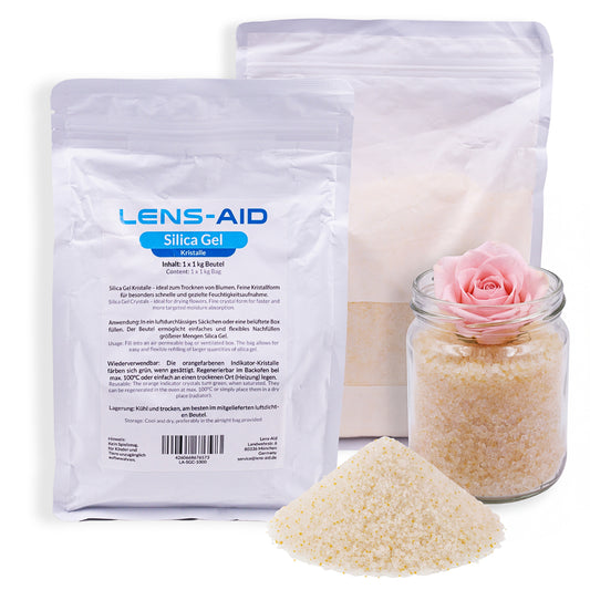 Silica Gel zum Blumen trocknen - feines Pulver mit Farbindikator