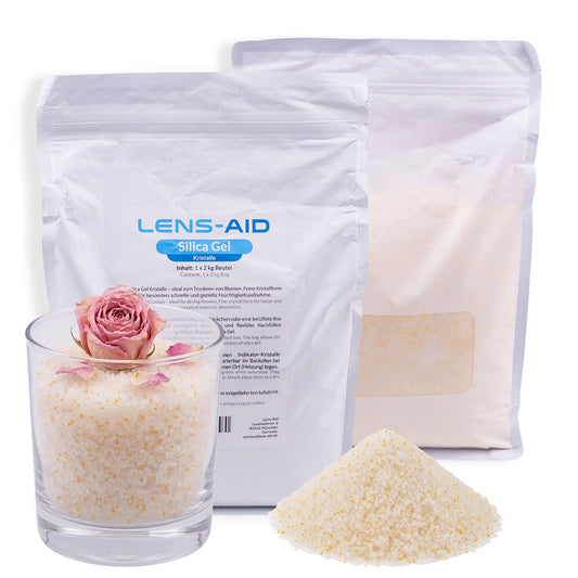 Silica Gel zum Blumen trocknen - feines Pulver mit Farbindikator