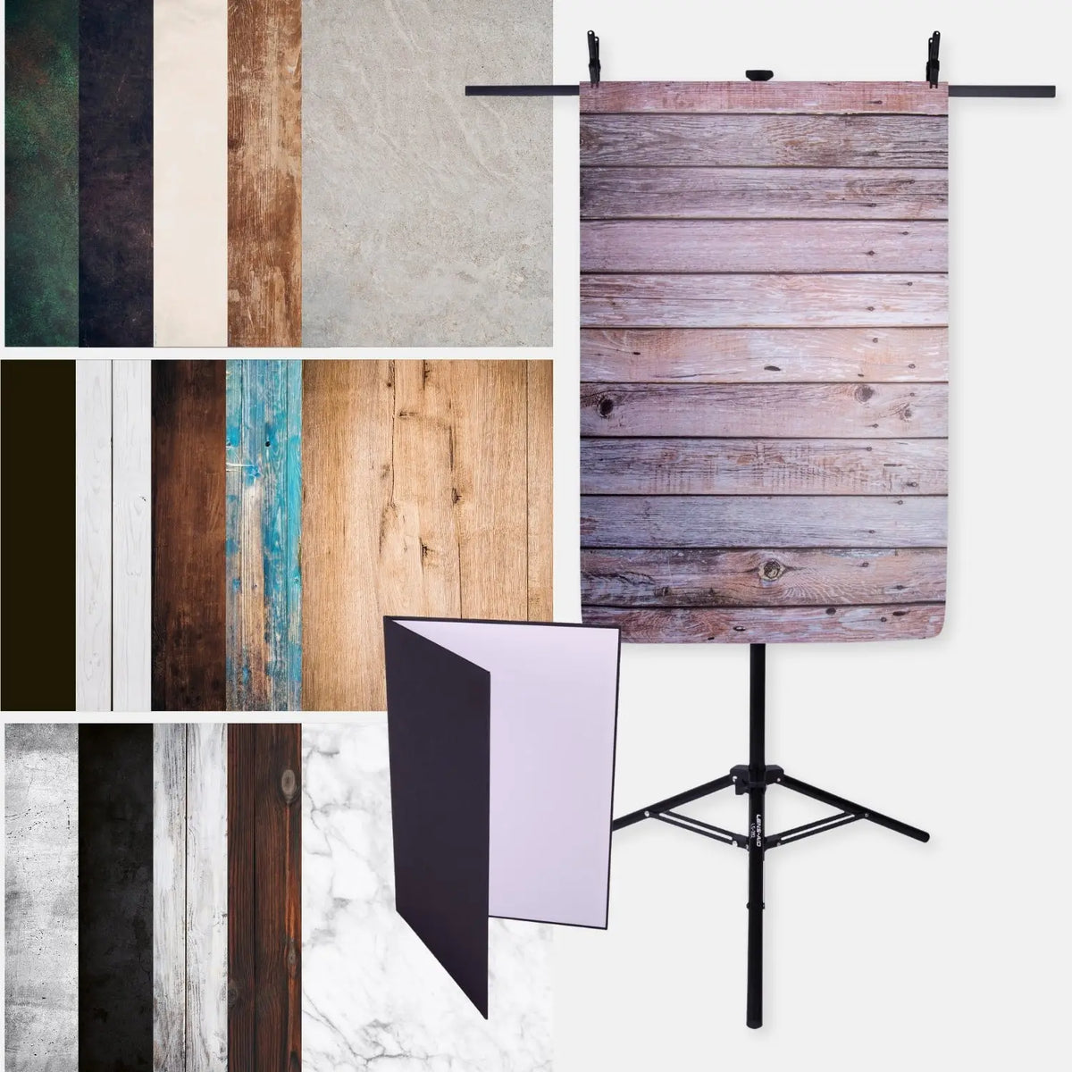Flatlay Fotohintergrund Bundle - Das Rundumpaket für deine Studiofotos