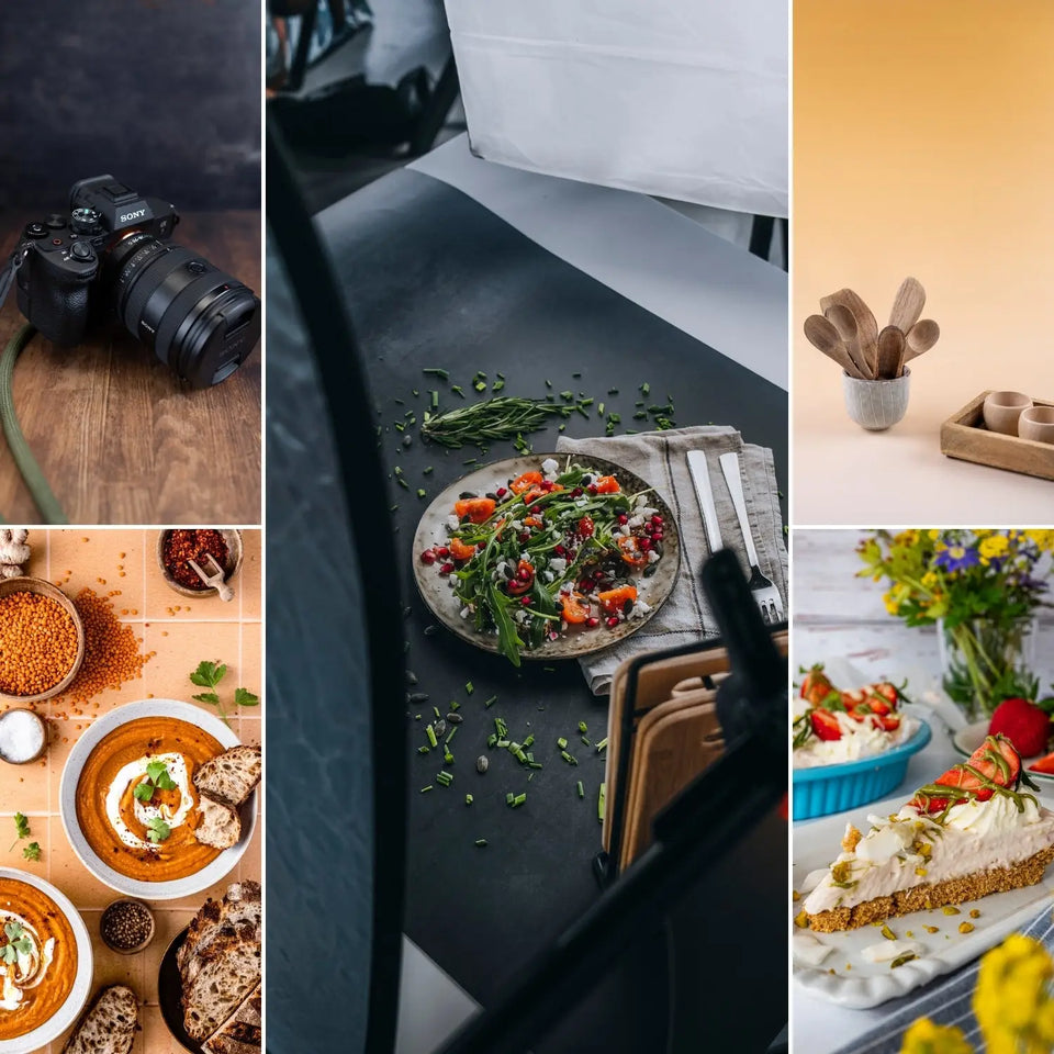 Flatlay Fotohintergrund Bundle - Das Rundumpaket für deine Studiofotos - Kamera & Foto > Fotostudio-Ausrüstung