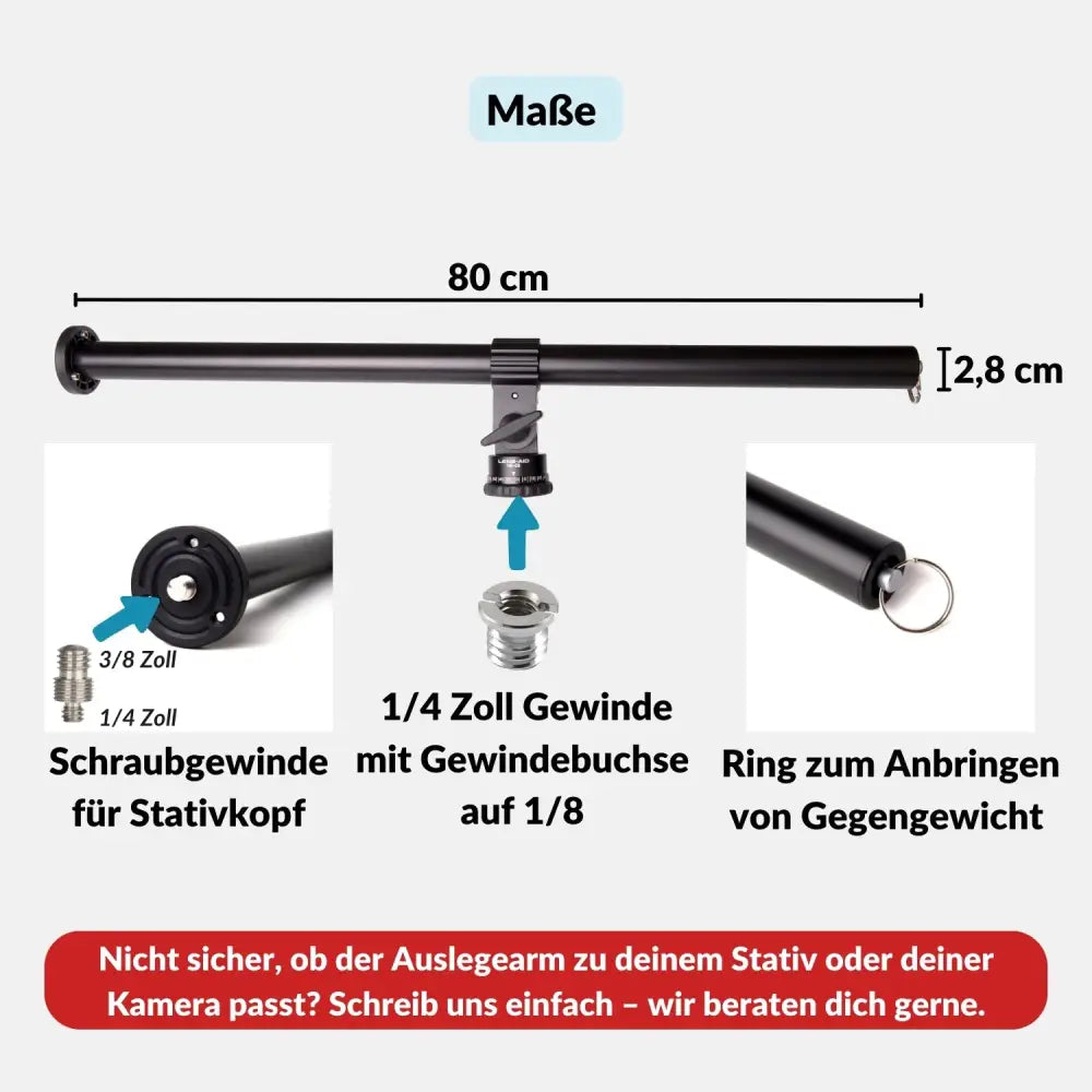 Carbon-Stativ + Auslegearm für die Studiofotografie - Kamera & Foto > Stative & Einbeinstative
