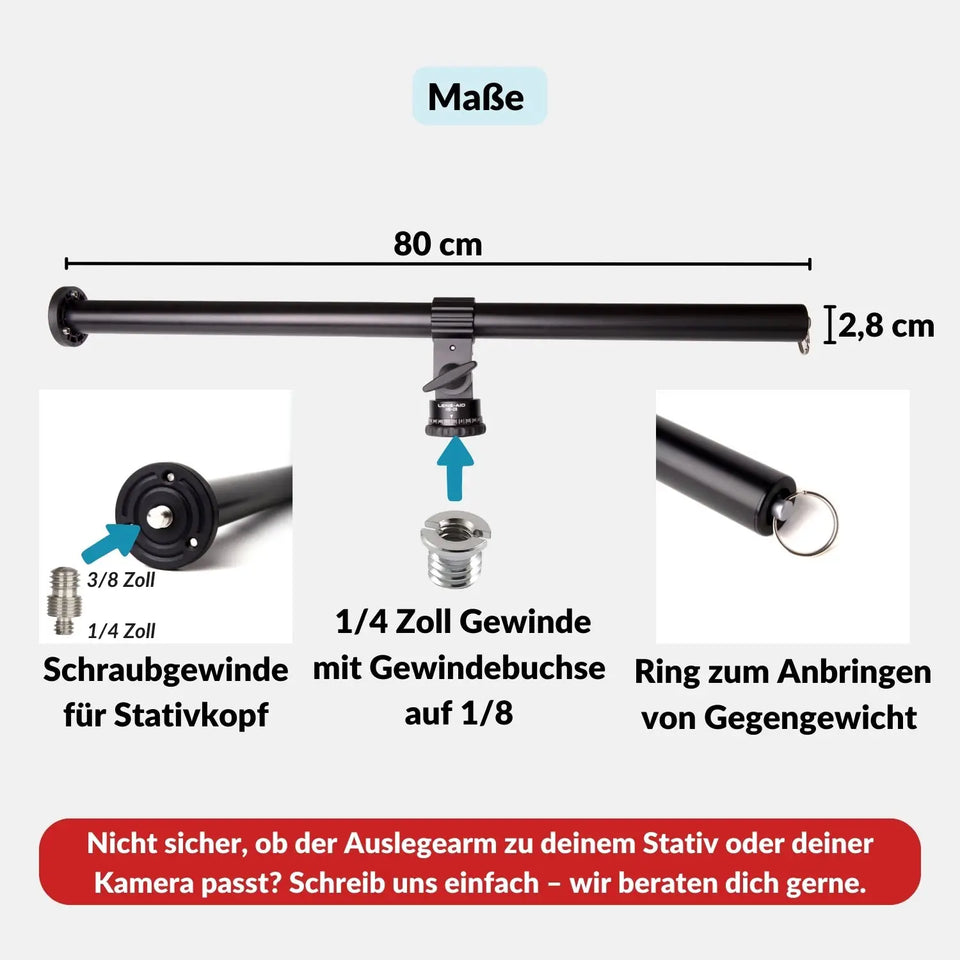 Carbon-Stativ + Auslegearm für die Studiofotografie - Kamera & Foto > Stative Einbeinstative