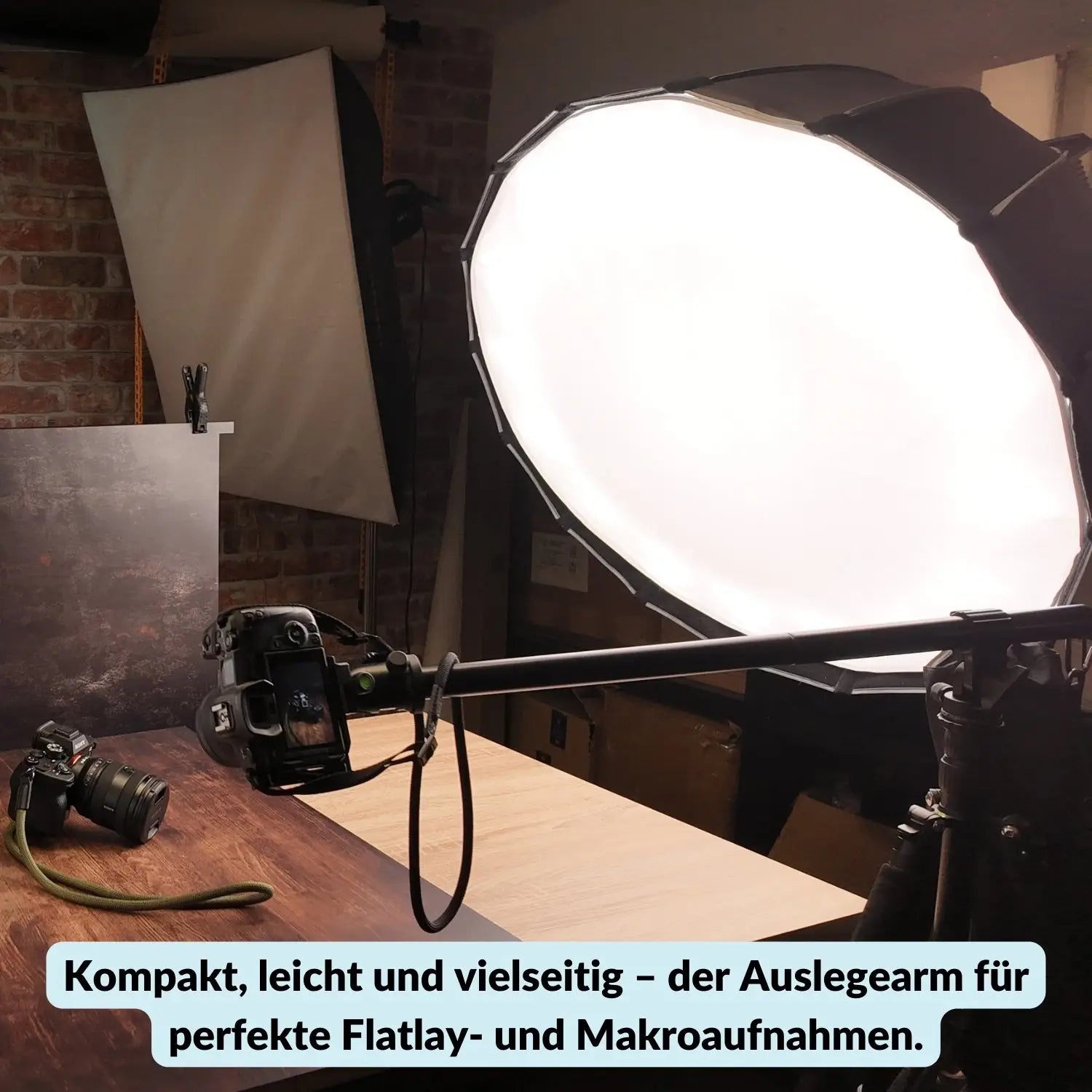 Carbon-Stativ + Auslegearm für die Studiofotografie - Kamera & Foto > Stative Einbeinstative
