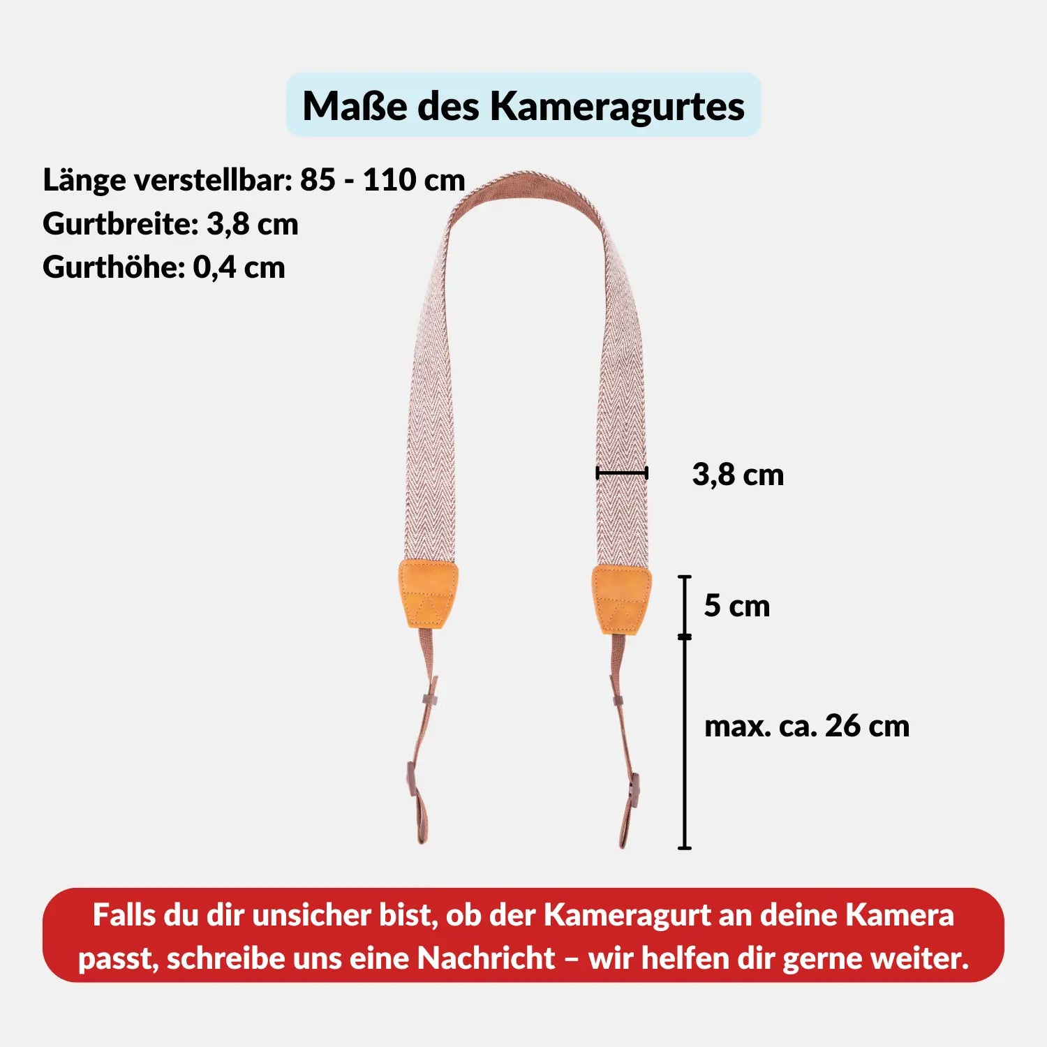 Kameragurt Inka - modischer Tragegurt 85-110cm verstellbar - Kamera & Foto > Kamerazubehör Kameragurte