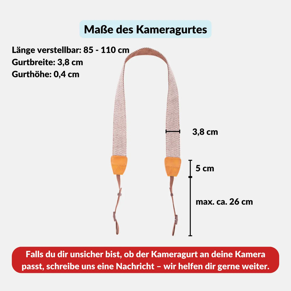 Kameragurt Inka - modischer Tragegurt 85-110cm verstellbar - Kamera & Foto > Kamerazubehör Kameragurte