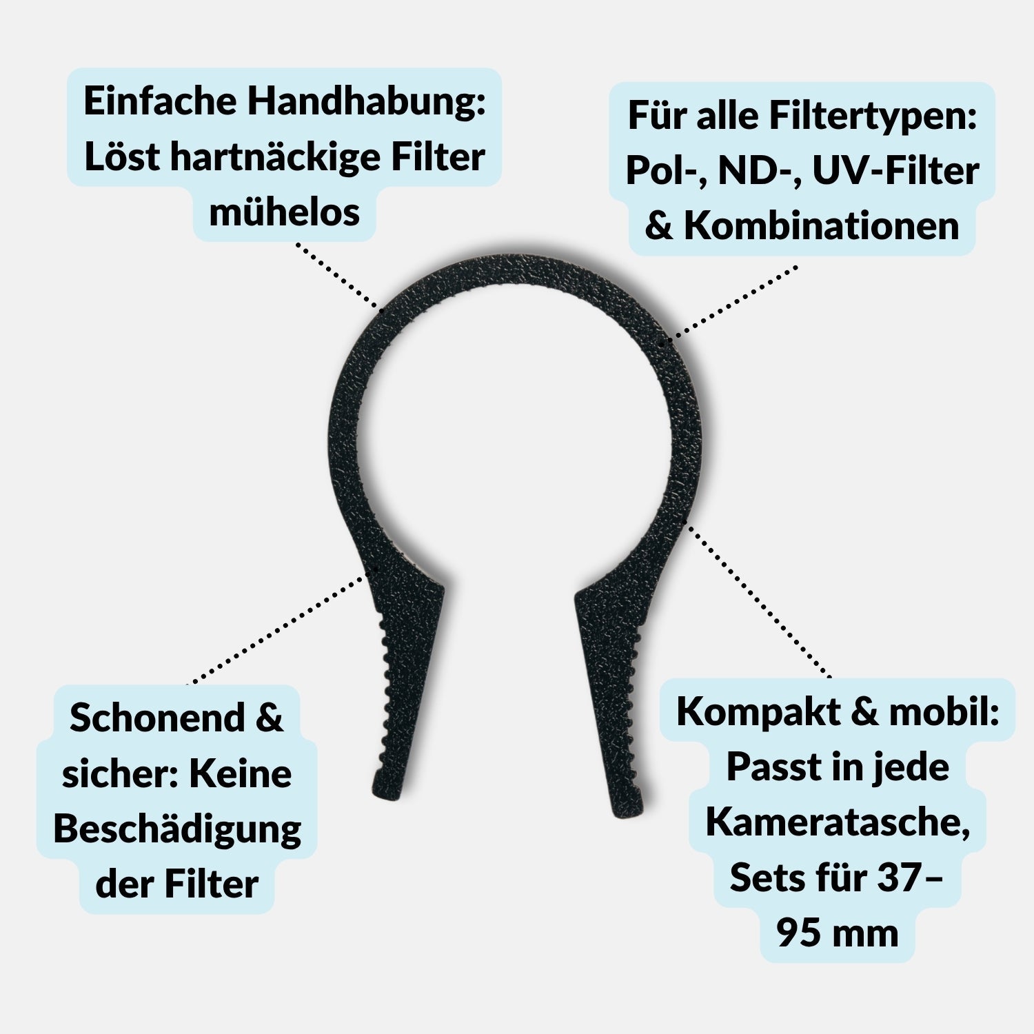 Filterklemmen-Set zum Lösen festsitzender Objektivfilter - Kamera & Foto > Kamerazubehör > Objektivzubehör >