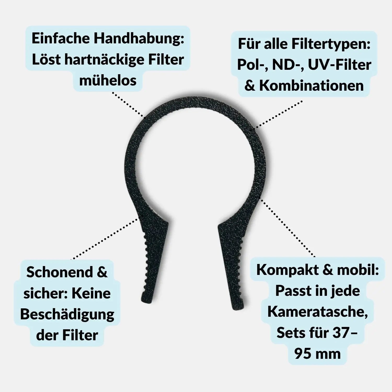 Filterklemmen-Set zum Lösen festsitzender Objektivfilter - Kamera & Foto > Kamerazubehör Objektivzubehör Filterzubehör