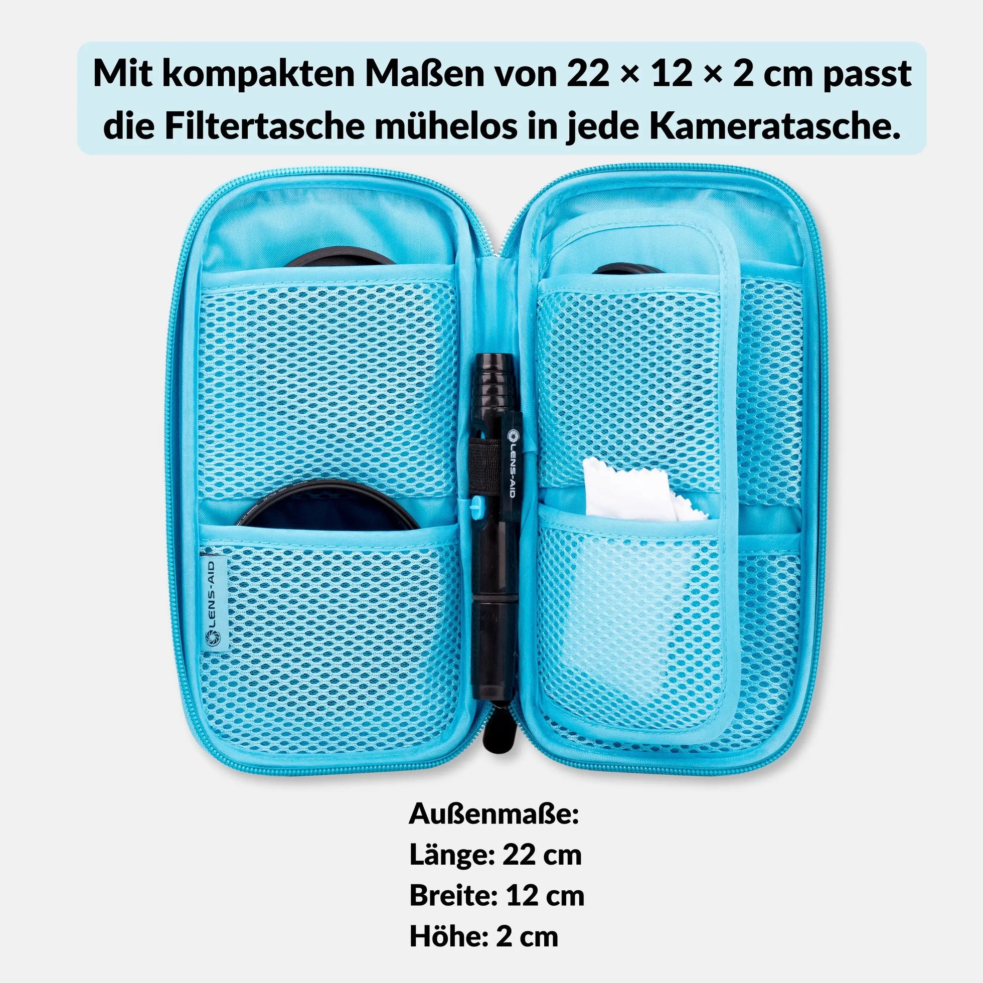 Filtertasche für Rundfilter bis 82mm – 3 oder 9 Fächer - Kamera & Foto > Kamerazubehör Objektivzubehör Filterzubehör