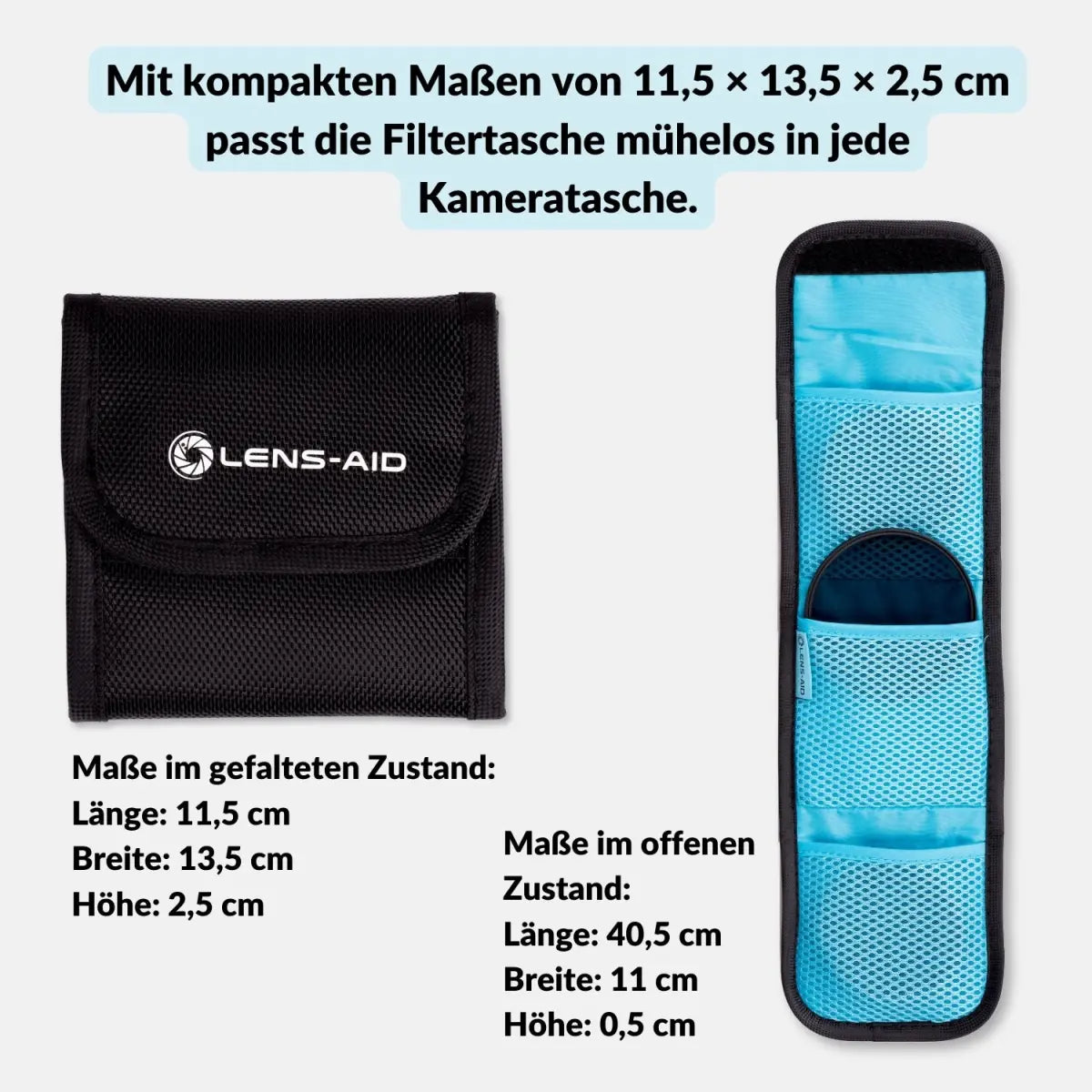 Filtertasche für Kamera-Rundfilter bis 82mm – 3 oder 9 Fächer - Kamera & Foto > Kamerazubehör > Objektivzubehör >