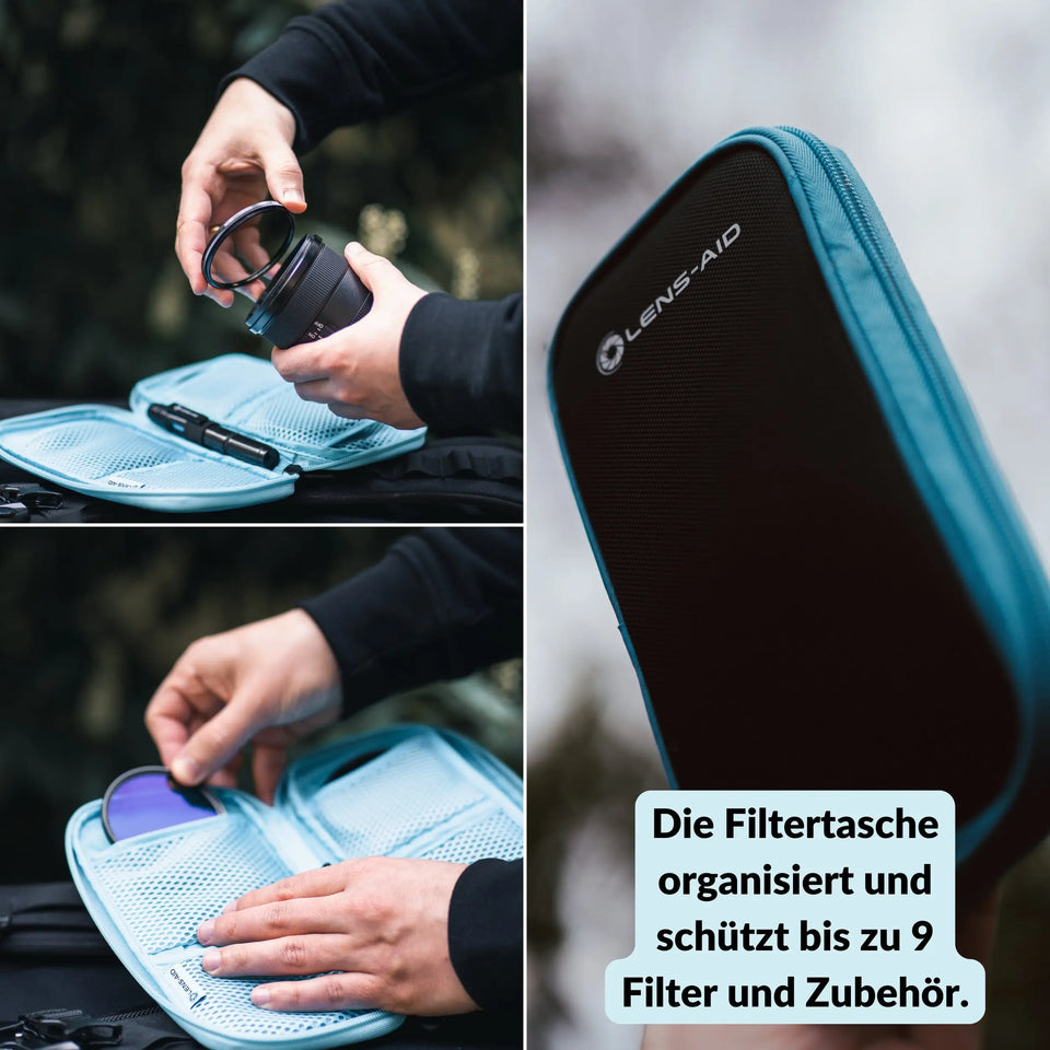 Filtertasche für Rundfilter bis 82mm – 3 oder 9 Fächer - Kamera & Foto > Kamerazubehör Objektivzubehör Filterzubehör