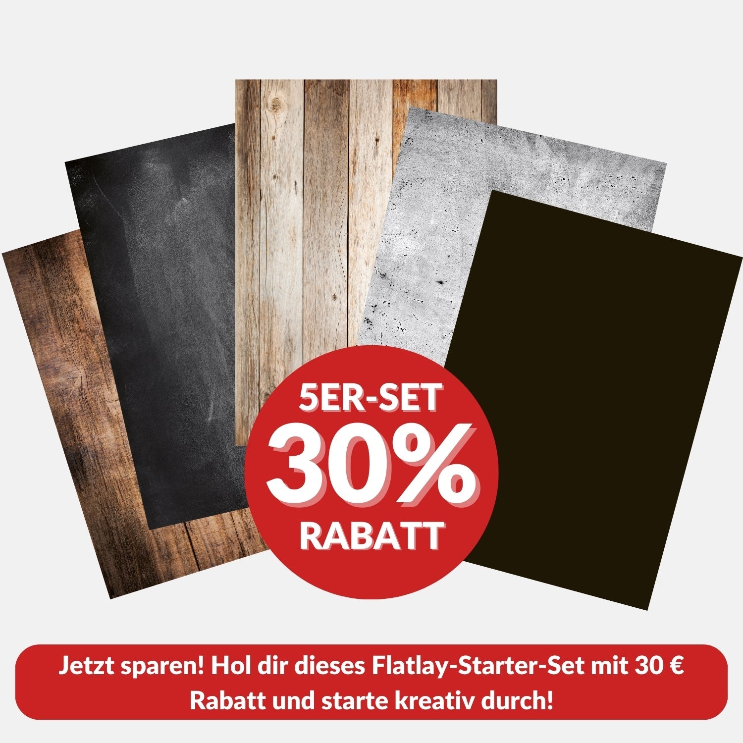 Flatlay Bestseller-Bundles: 5 Hintergründe im Sparset - Kamera & Foto > Fotostudio-Ausrüstung > Hintergründe >