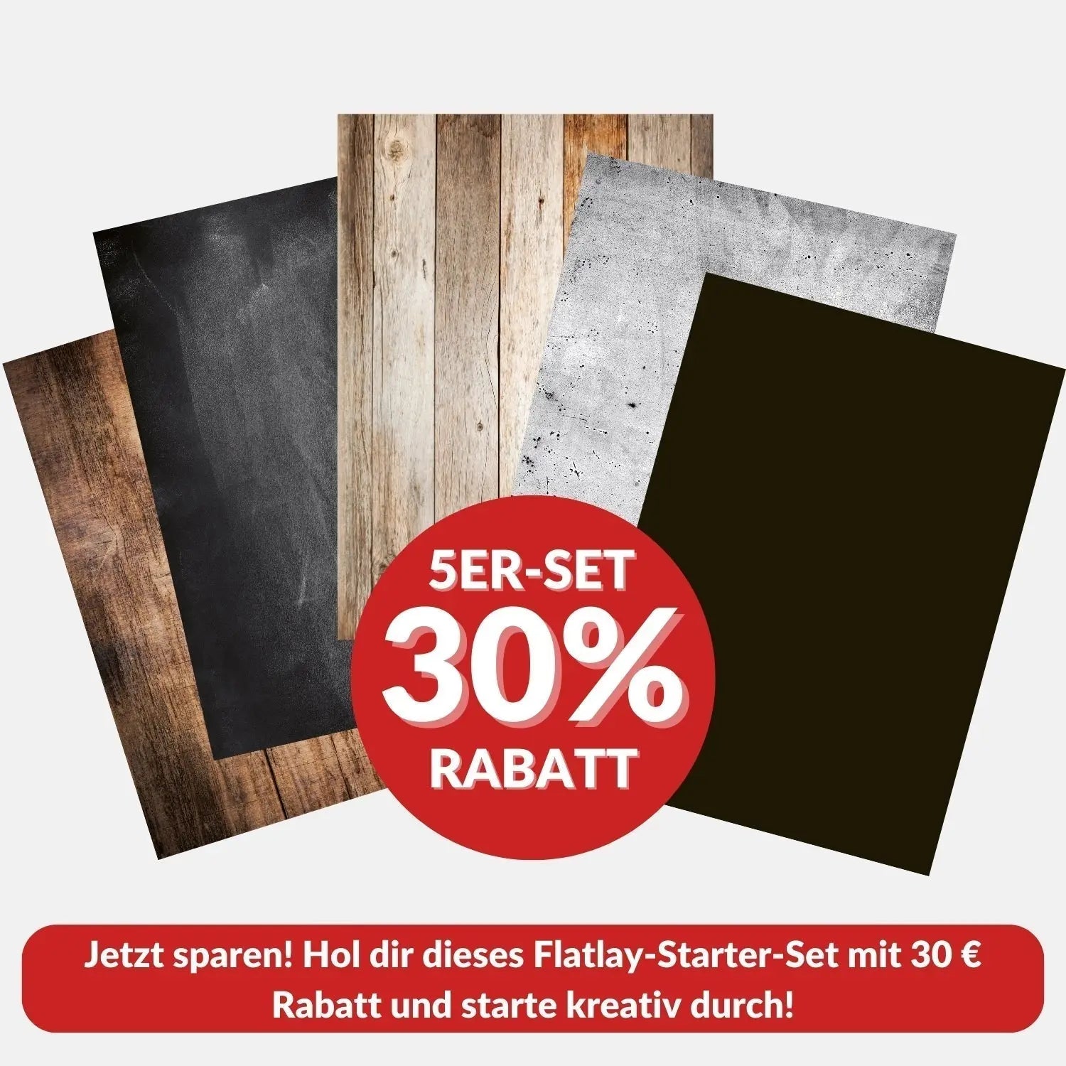 Flatlay Hintergrund Set – 5 Hintergründe mit 10 Motiven - Kamera & Foto > Fotostudio-Ausrüstung Fotohintergründe