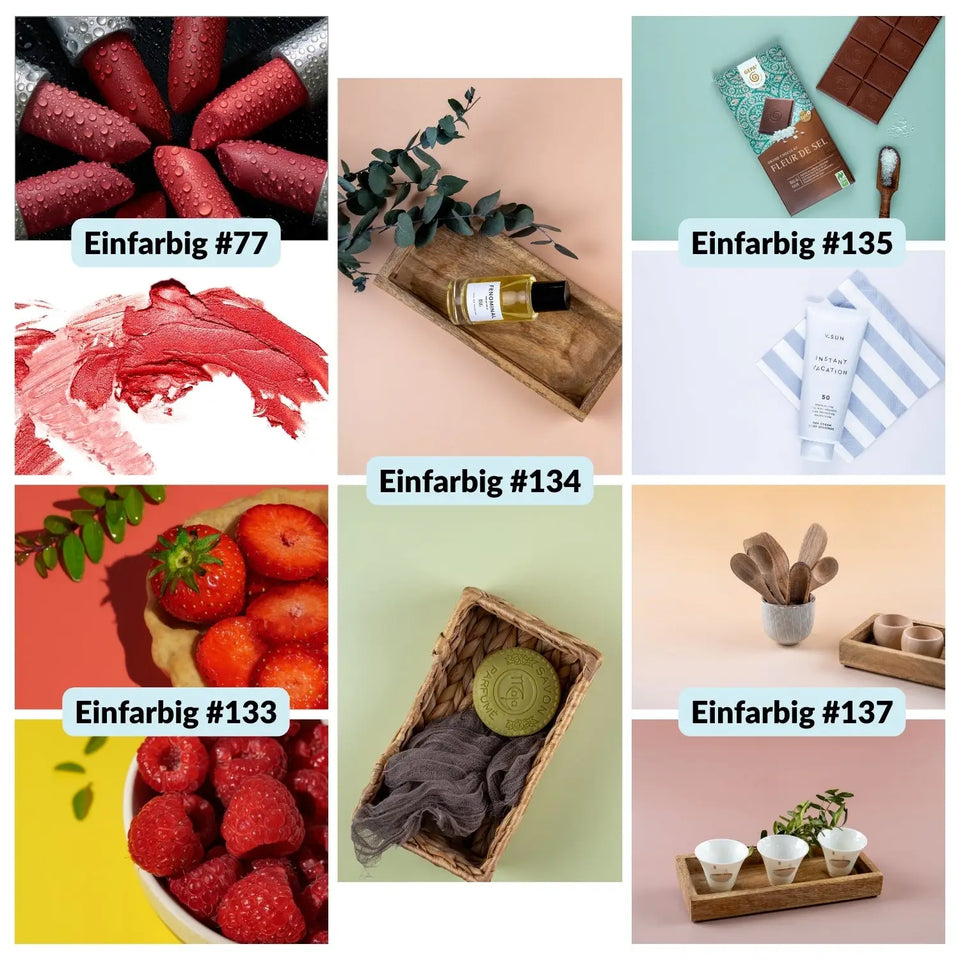 Flatlay Hintergrund Set – 5 Hintergründe mit 10 Motiven - Kamera & Foto > Fotostudio-Ausrüstung Fotohintergründe