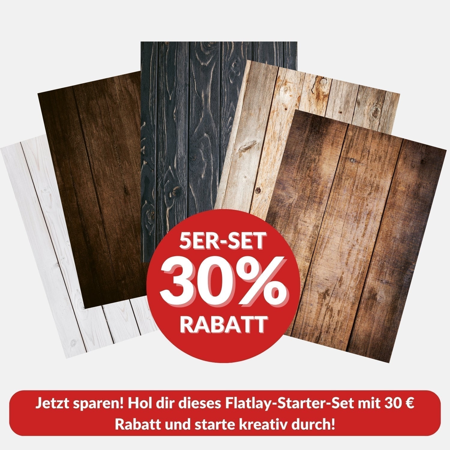Flatlay Bestseller-Bundles: 5 Hintergründe im Sparset - Kamera & Foto > Fotostudio-Ausrüstung > Hintergründe >