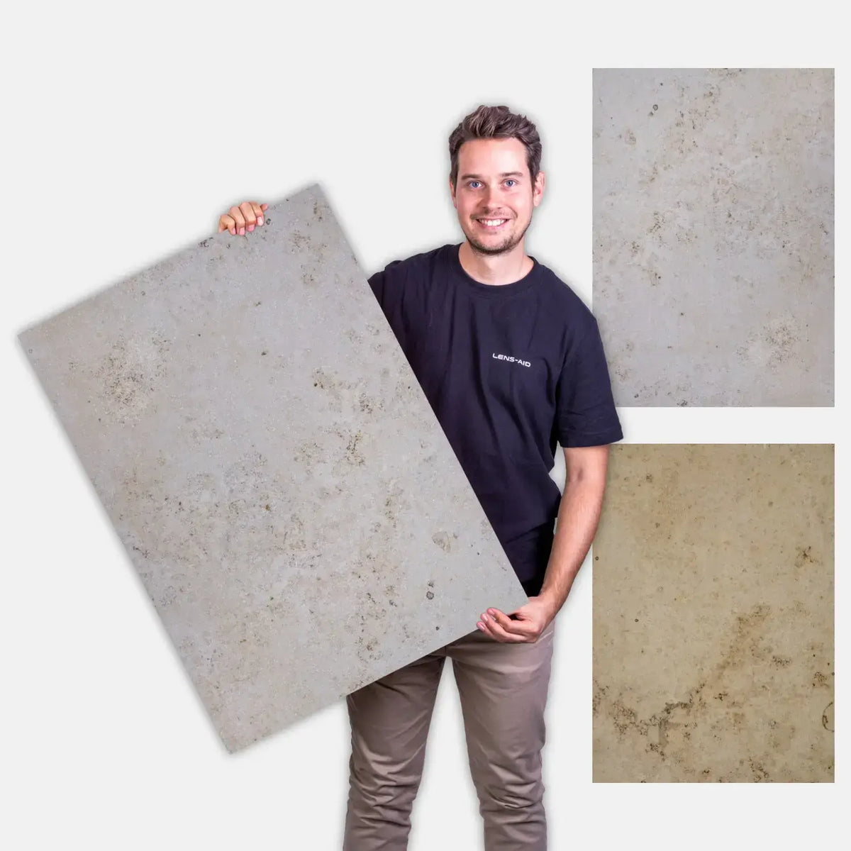 Flatlay Hintergrund - Auslaufmodelle - 84×60 cm doppelseitig - Stein 149 - Kamera & Foto > Fotostudio-Ausrüstung