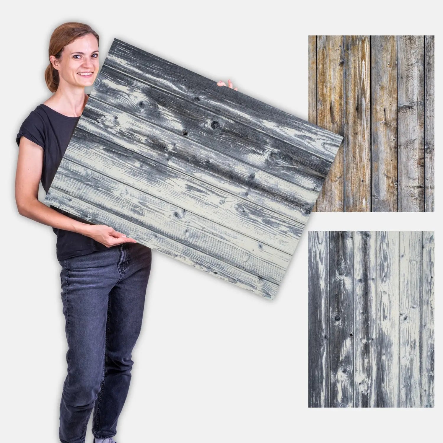 Flatlay Hintergrund 84 × 60 cm doppelseitig – Holzoptik - Holz 144 - Kamera & Foto > Fotostudio-Ausrüstung Hintergründe