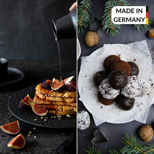 Flatlay Hintergrund 84 × 60 cm doppelseitig – Steinoptik Schwarz #116 - Kamera & Foto > Fotostudio-Ausrüstung >