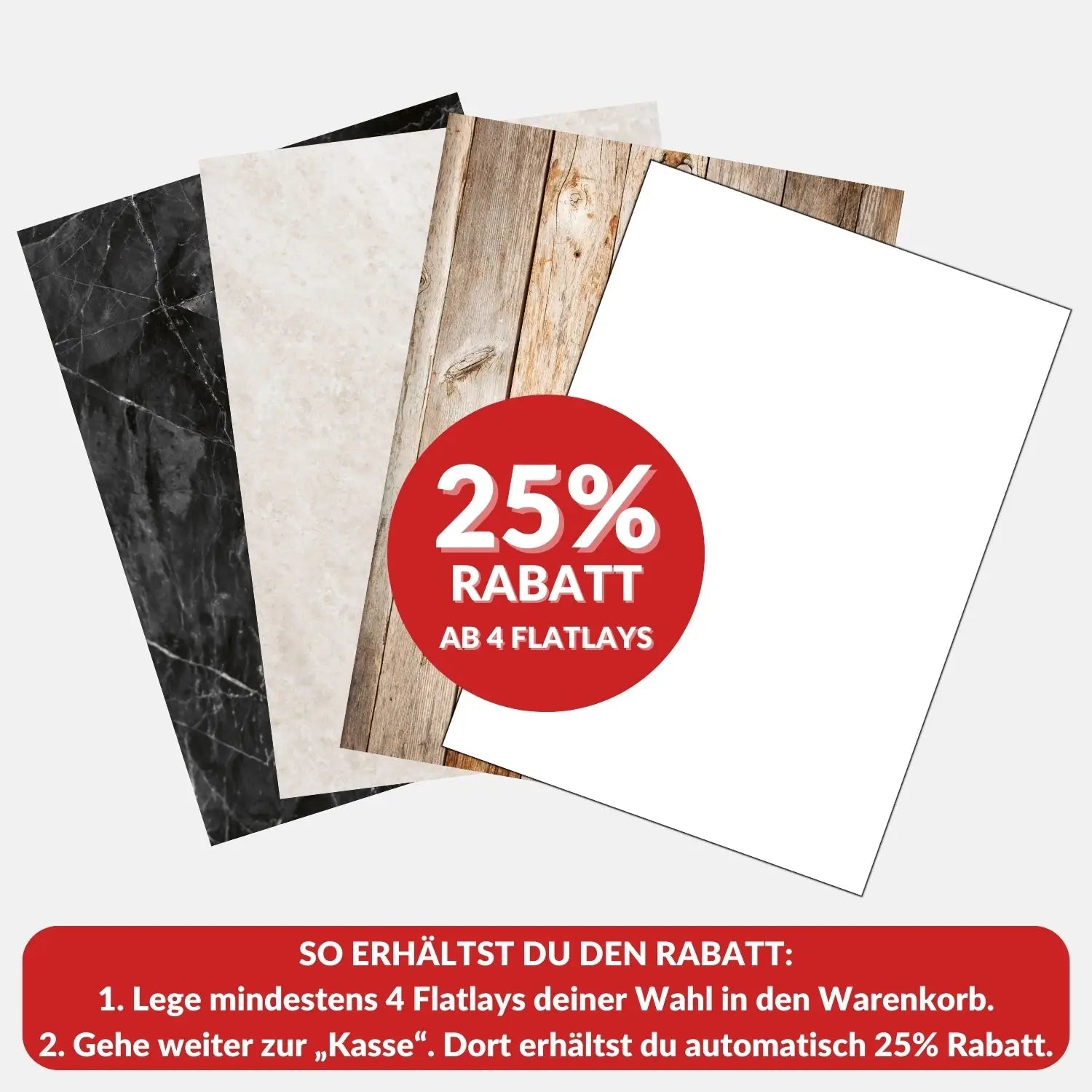 Flatlay Hintergrund 84 × 60 cm doppelseitig – Steinoptik - Kamera & Foto > Fotostudio-Ausrüstung Hintergründe