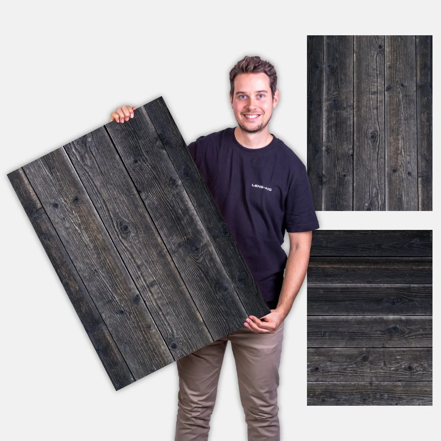 Flatlay Hintergrund - Auslaufmodelle - 84×60 cm doppelseitig - Holz 141 - Kamera & Foto > Fotostudio-Ausrüstung