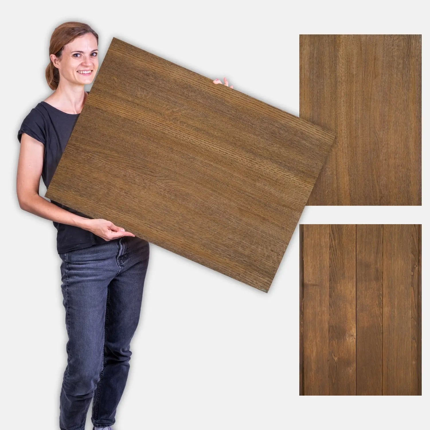 Flatlay Hintergrund - Auslaufmodelle - 84×60 cm doppelseitig - Holz 140 - Kamera & Foto > Fotostudio-Ausrüstung